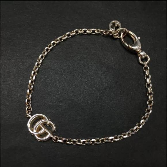 GUCCI Double G Silver 925 Bracelet - Picture 2 of 9